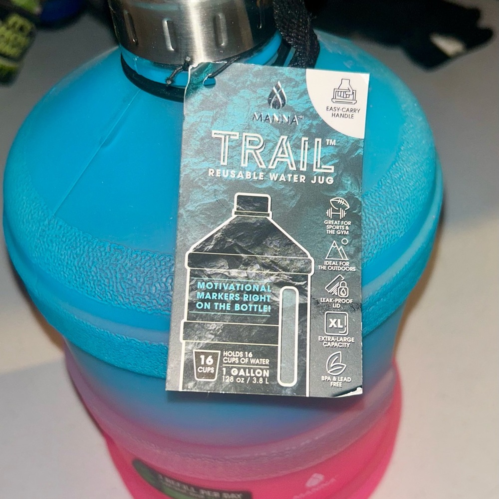 Blue and Pink Trail Reusable Water Jug